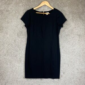 Chico’s Dress Womens 0.5 Black Short Sleeve Stretch Back Zip Knee Length- 2940*